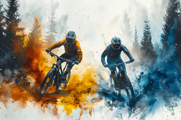 Rasende Radrennfahrer, made by AI