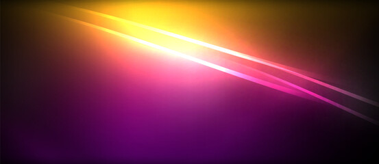 An electric blue lens flare is shining brightly against a dark magenta background, creating a stunning contrast in the sky