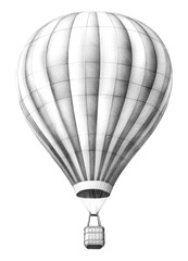 Naklejka premium PNG Hot air balloon aircraft vehicle drawing.