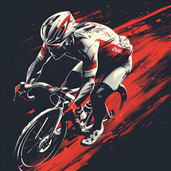 Grafik eines Radrennfahrers,  made by AI