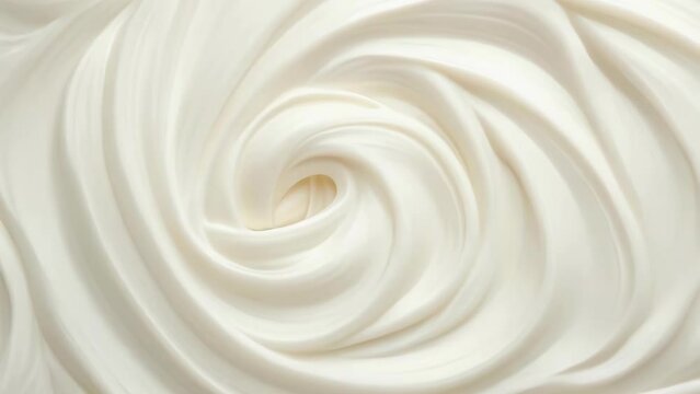 Swirl of white cream, which appears to be type of whipped cream
