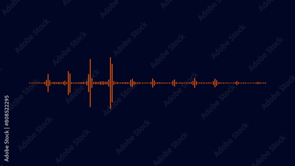Poster audio waveform spectrum animation