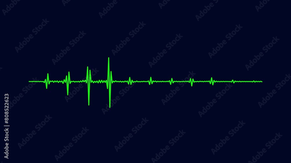Poster audio waveform spectrum animation