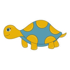 Marine Life Illustration with Cartoon Design. Underwater Life on White Background