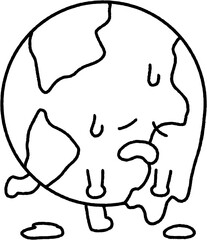 Fototapeta premium Earth character