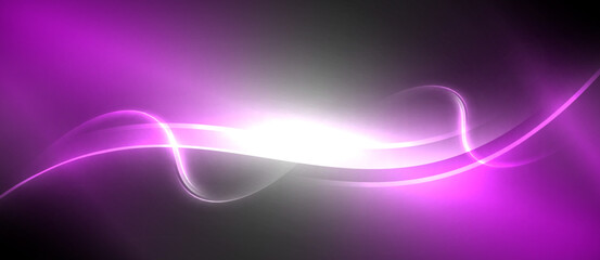 A violet background with a white light emitting from it, creating an electric blue pattern reminiscent of space. The mix of magenta and purple hues gives an artistic touch to the design