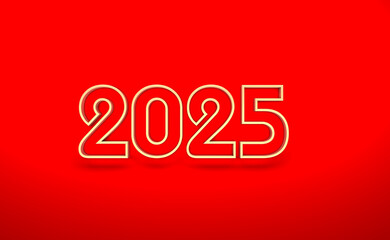 New Year 2025 Creative Design Concept - 3D Rendered Image	