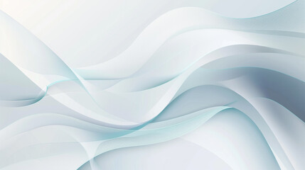 Minimalist Modern Abstract Vector in White and Ice Blue.