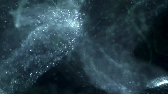 Elegant Silvery Abstract Particle Flow Decorative Loop Background
