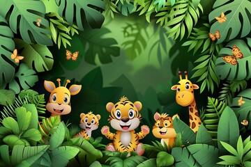 Wildlife Wonders: A Captivating Collection of Exotic Animal Clipart in Their Natural Habitats