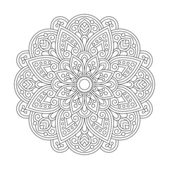 Creative mandala coloring book page for kdp book interior