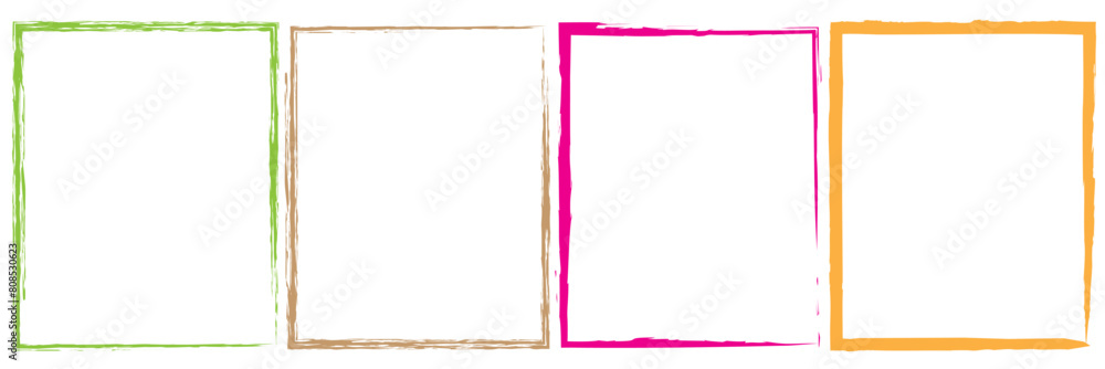 Aufkleber ink square frames. grunge empty black boxes set. rectangle borders collections. rubber stamp imprint