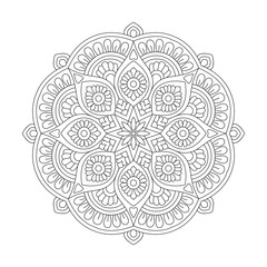 Printable Adult  Mandala Coloring Book for kdp book interior
