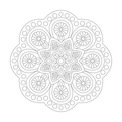 Graceful Gestures Mandala Coloring Book Page for kdp Book Interior