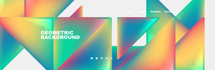 Gradient triangles composition with bright fluid colors. Vector Illustration For Wallpaper, Banner, Background, Card, Book Illustration, landing page