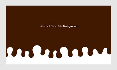 Chocolate falling drops background. Vector illustration isolated on white. 