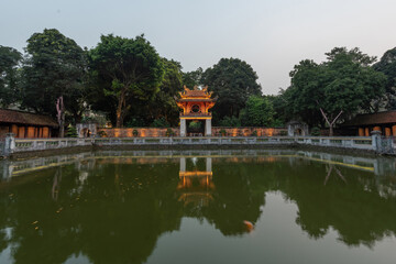 Khue Van Cac ( Stelae of Doctors ) in Temple of Literature ( Van Mieu ) - Vietnam's first national university, was built in 1070 in Hanoi