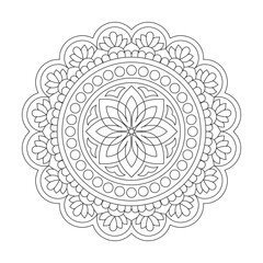 Blossom Bonanza Mandala Coloring Book Page for kdp Book Interior