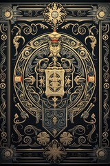 seamless pattern with golden gate in the church