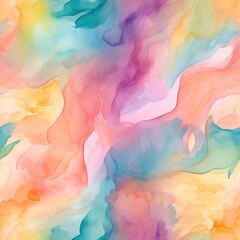 seamless pattern with rainbow and clouds