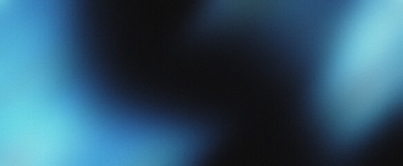 Teal blue green black color gradient background grainy texture effect dark technology abstract banner design, copy space