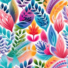 seamless pattern with flowers