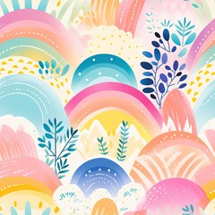 easter background with eggs and flowers