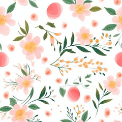 seamless pattern with flowers