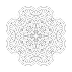 Luminous Landscapes Mandala Coloring Book Page for kdp Book Interior