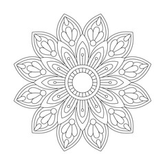 Whimsical Wonders Mandala Coloring Book Page for kdp Book Interior