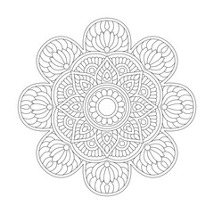 Radiant Realms Mandala Coloring Book Page for kdp Book Interior