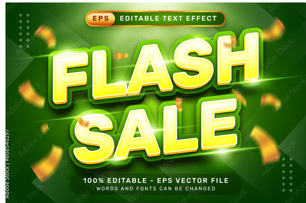 Poster flash sale 3d text effect and editable text effect
