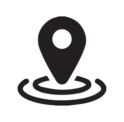 location black icon. Map pointer icon. Location,Contact pin, gps. vector illustration.Adobe Illustrator Artwork.EPS 10 