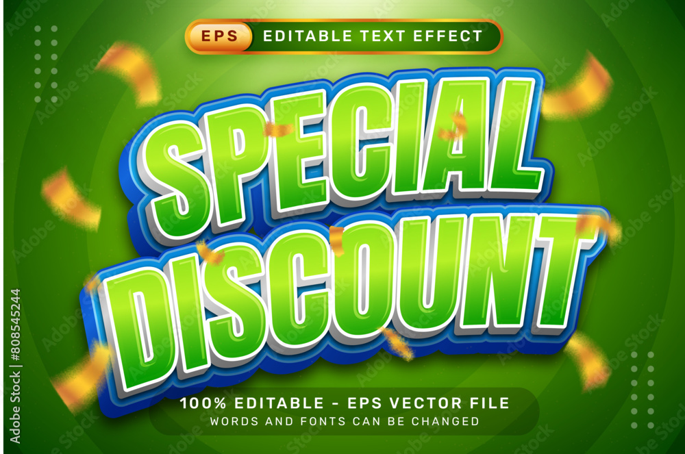 Poster special discount 3d text effect and editable text effect
