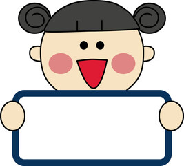 Name tag illustrations decorated with children's images