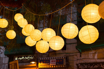 Chinese lanterns in the night