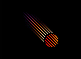 meteor logo stock illustration design © AlvinStd.