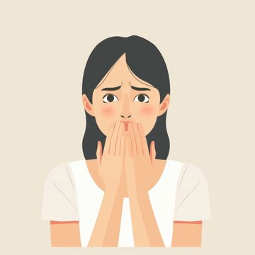 Protecting Health: Avoid Touching Face. Healthcare Concept Illustration for Health Protection