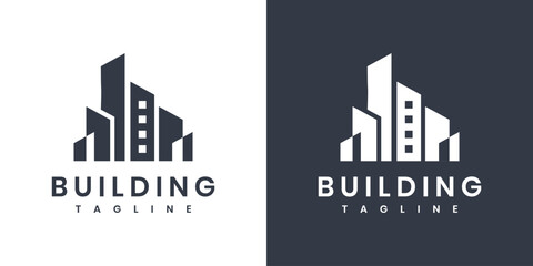 Fototapeta premium Real estate building logo design tamplate . Building real estate logo design 