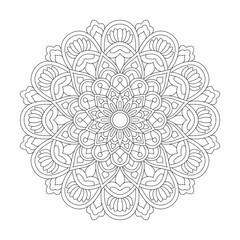 Whirls Kids Mandala Coloring Book Page for kdp Book Interior