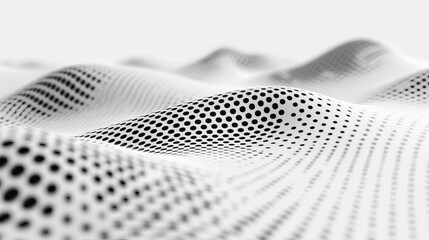 Abstract halftone gray dots gradient on white background, Curved twisted slanting design or waved lines pattern, Templates for business cards, brochures, posters, covers