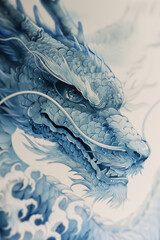 Elegant Porcelain Dragon Head: Chinese New Year Style