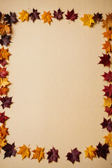 Fototapeta premium autumn leaves frame