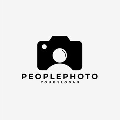 PEOPLE PHOTO CAMERA HUMAN LOGO VECTOR ICON ILLUSTRATION