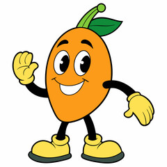 mango cartoon Vector illustration on white background, silhouette silhouette, Food, icon, svg, characters, Holiday t shirt, Hand drawn trendy Vector illustration, fruit Vector