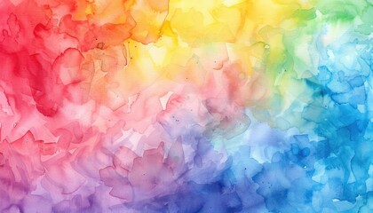 Fototapeta premium A painting of a mountain range with a rainbow in the sky by AI generated image