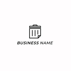 design logo creative trash and paper