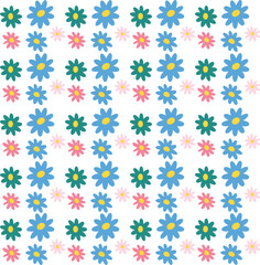 Cute minimal floral seamless pattern vector