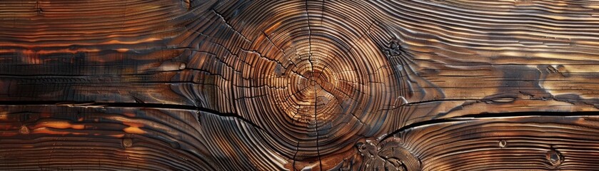 The image shows a close-up of a wooden knot with a beautiful grain pattern