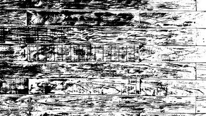6-53. Wood board Texture Effect - Illustration. Black and white vector textures in scratch background.